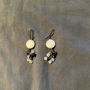 💜5 for $25 Elegant Black and Silver Dangle Earrings